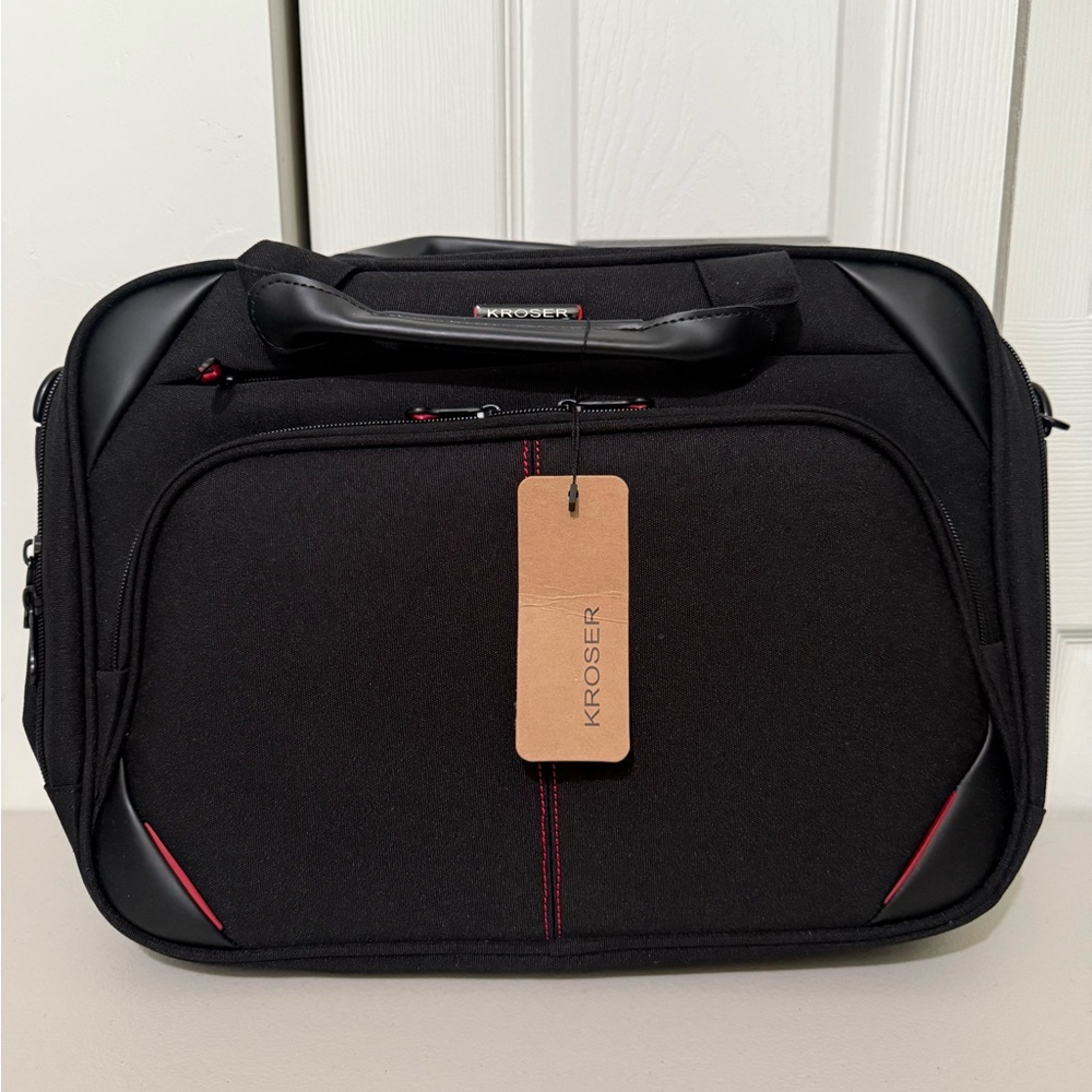 Kroser Laptop & Tablet Briefcase Bag 15.6 Inch Water Repellent With RFID Pockets